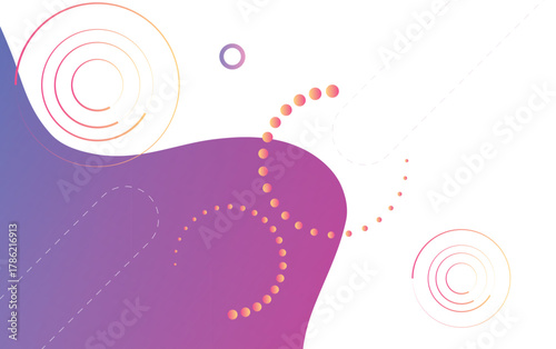 A vibrant abstract background featuring dynamic flowing shapes in motion, blending seamlessly into a colorful gradient backdrop. Smooth curves, layered forms, and fluid transitions create a sense of d