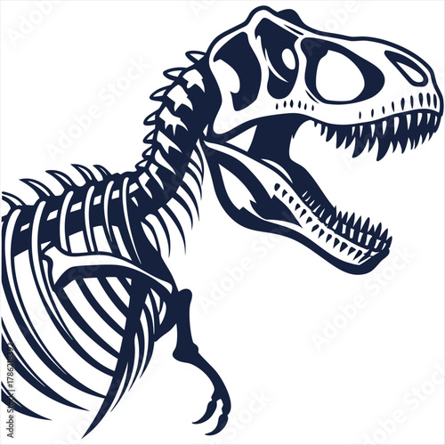 T-Rex Tyrannosaurus Rex Dino Skeleton icon.