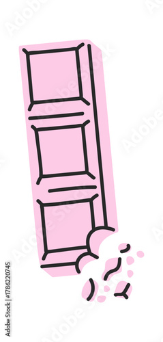 Valentines day chocolate bar dessert