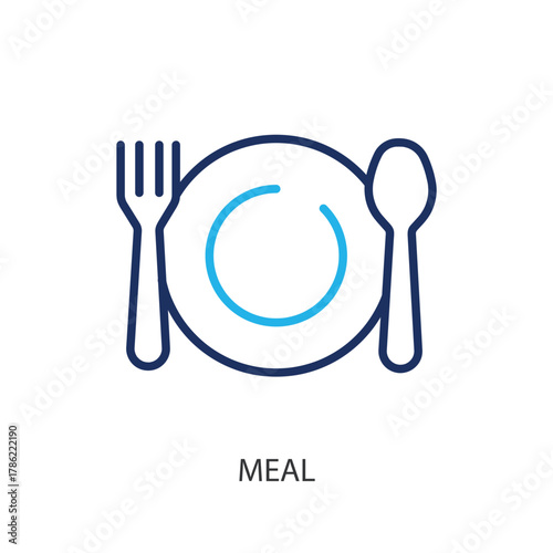 Meal thin line icons. Original vector illustration.