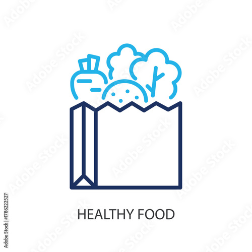 Healthy food thin line icons. Original vector illustration.