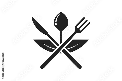 Fork knife and spoon silverware set vector illustration
