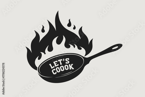 Hot dog and coffee cup vector signs with fire and flames design