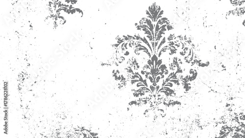 Fotografía Grunge seamless pattern with leaves and flowers