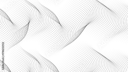 Dynamic dotted wave pattern for modern tech background or futuristic designs