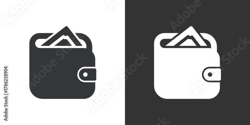 Wallet icon. Solid glyph series icon