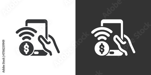 tMobile Payment icon. Solid glyph series icon