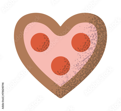 Heart shaped cookie crispy biscuit