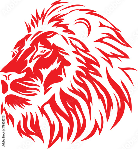 Photography lion head vector illustration