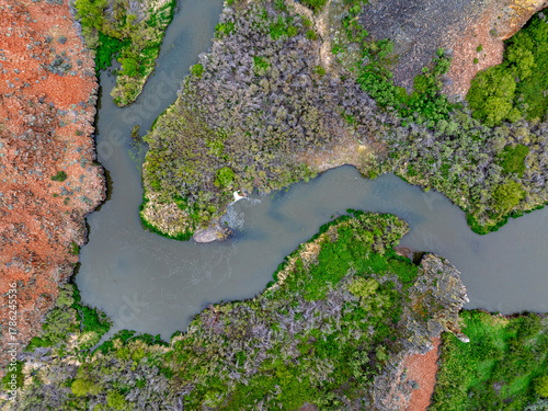 Vászonkép Aerial view of the Owyhee River in the Idaho wilderness
