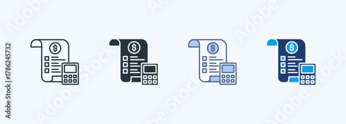 Accounting Multiple Style Icon Collection