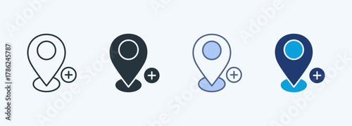 Location Pin Multiple Style Icon Collection