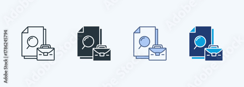 Job Search Multiple Style Icon Collection