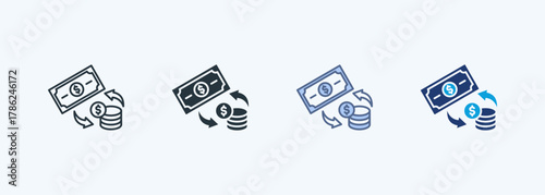 Money Exchange Multiple Style Icon Collection