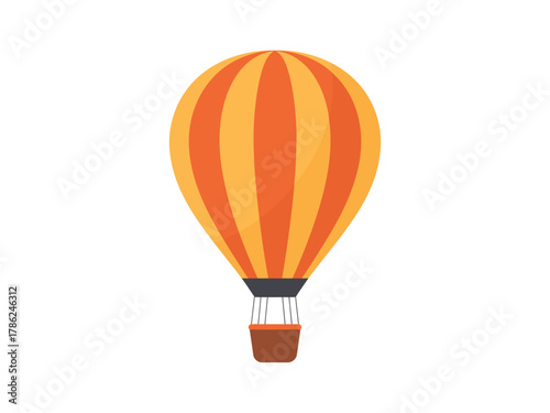 A vibrant hot air balloon ascends into the sky, ready for adventure and exploration.