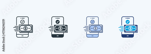 Money Transfer Multiple Style Icon Collection
