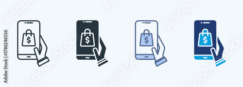 Ecommerce Multiple Style Icon Collection