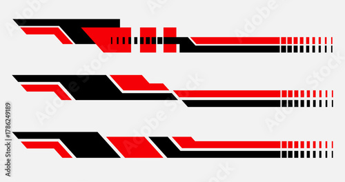 New style of modern minimalist car stripes and decal graphic design.  Car sticker design. Automotive decoration. Car side vinyl design. Racing graphic design.