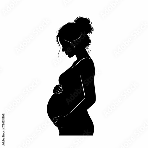 silhouette of a pregnant woman