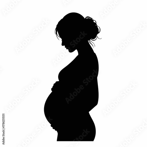 silhouette of a pregnant woman