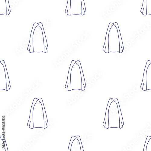 dark robes seamless pattern isolated on transparent background.