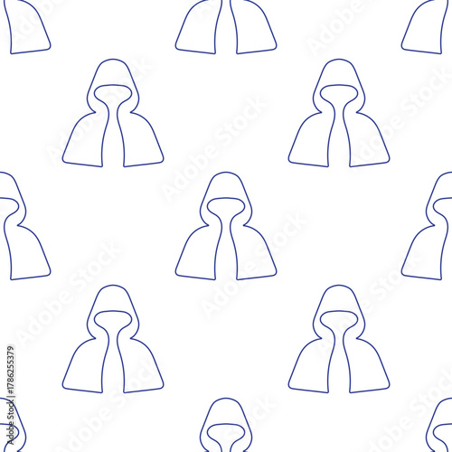 dark robes seamless pattern isolated on transparent background.