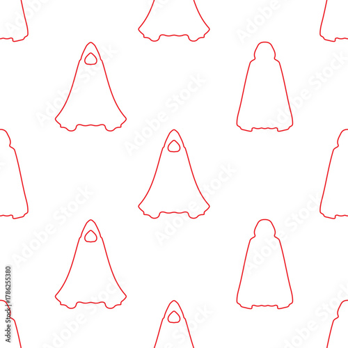 dark robes seamless pattern isolated on transparent background.