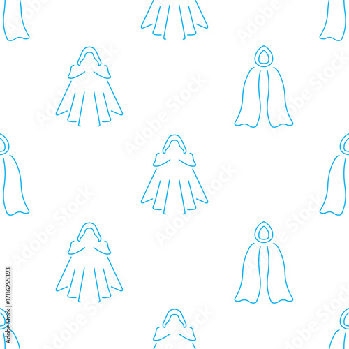 dark robes seamless pattern isolated on transparent background.