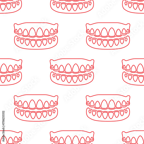 dentist seamless pattern isolated on transparent background.