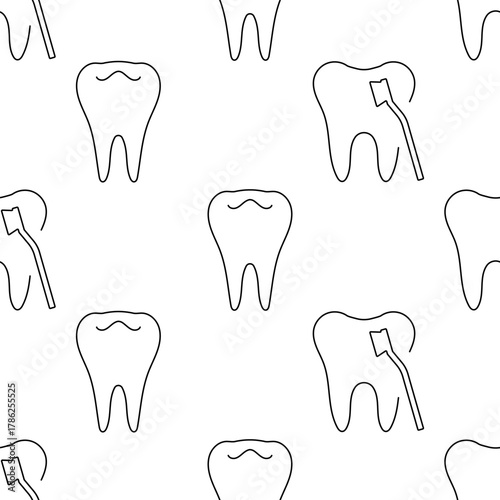 dentist seamless pattern isolated on transparent background.