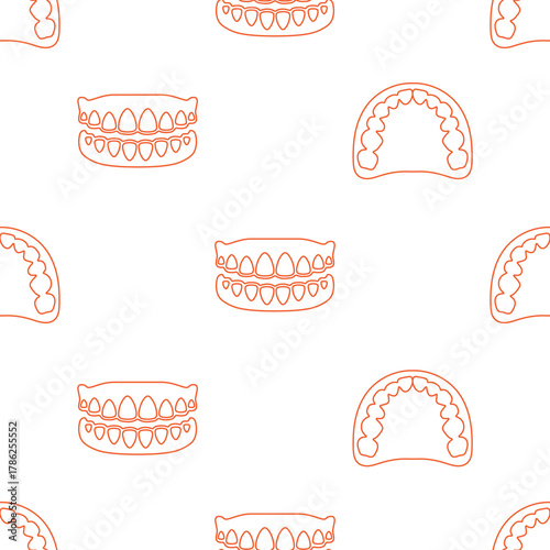 dentist seamless pattern isolated on transparent background.
