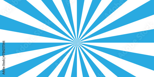 Minimal abstract summer spiral line diagonal vintage summer poster design. shine blue glowing sunrise spiral sunset ray cartoon pop sunburst wallpaper.	