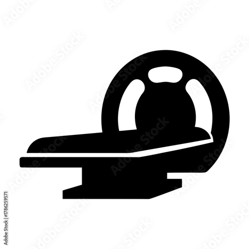 Medical mri scanner machine in silhouette