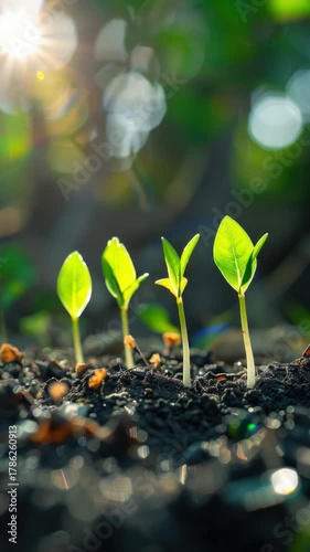 New growth emerging from the earth