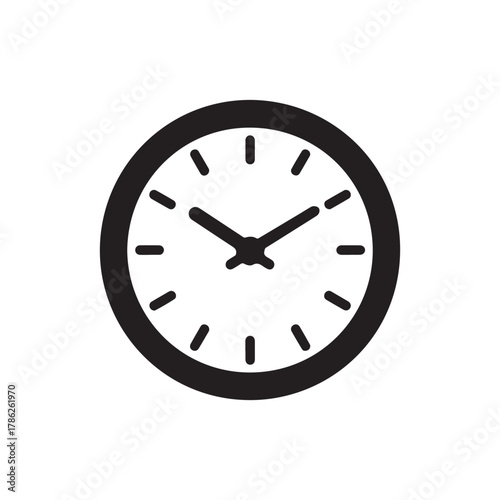 wall clock isolated on white.vector eps 10
