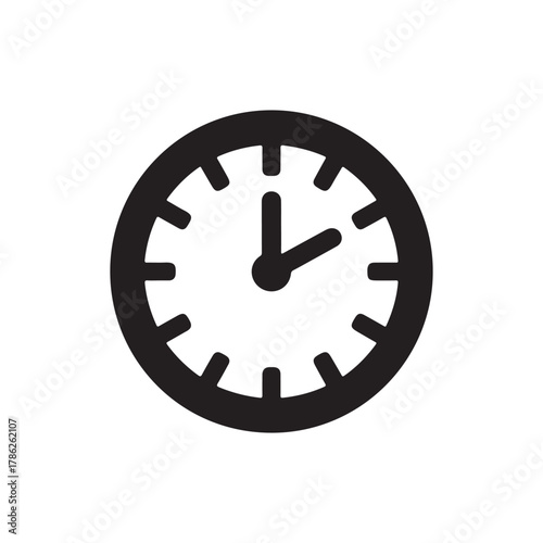 wall clock isolated on white.vector eps 10