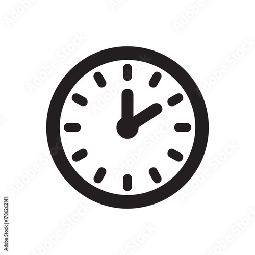 wall clock isolated on white.vector eps 10