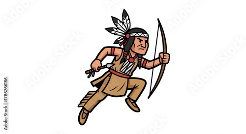 Native American warrior illustration showcasing historical cultural pride and resilience
