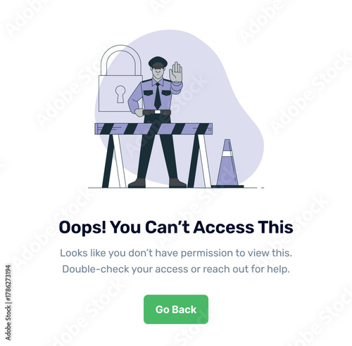 Oops! You Can’t Access This — Permission Error Empty State
