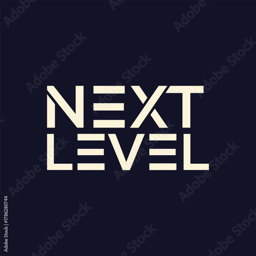 Abstract modern Next level logo template vector graphics for business and company identity