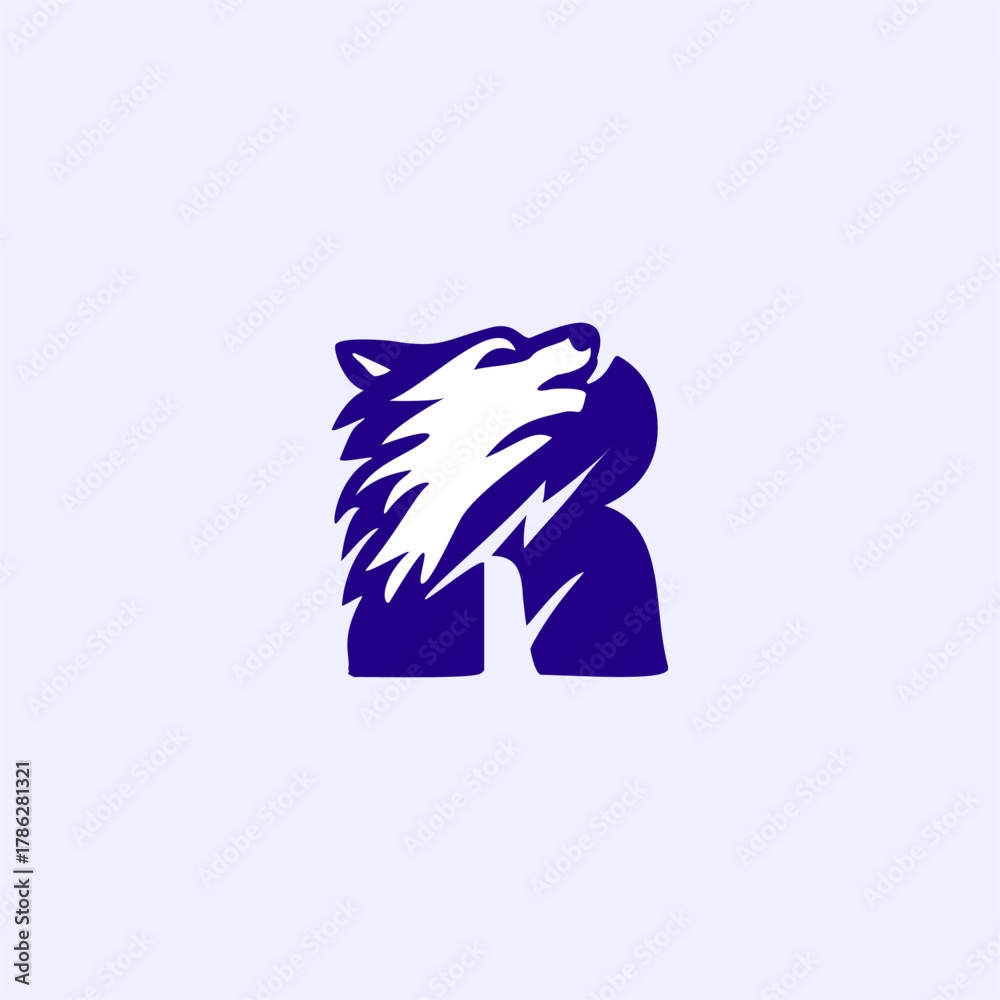 Fototapeta premium Wolf Letter R Logo.eps