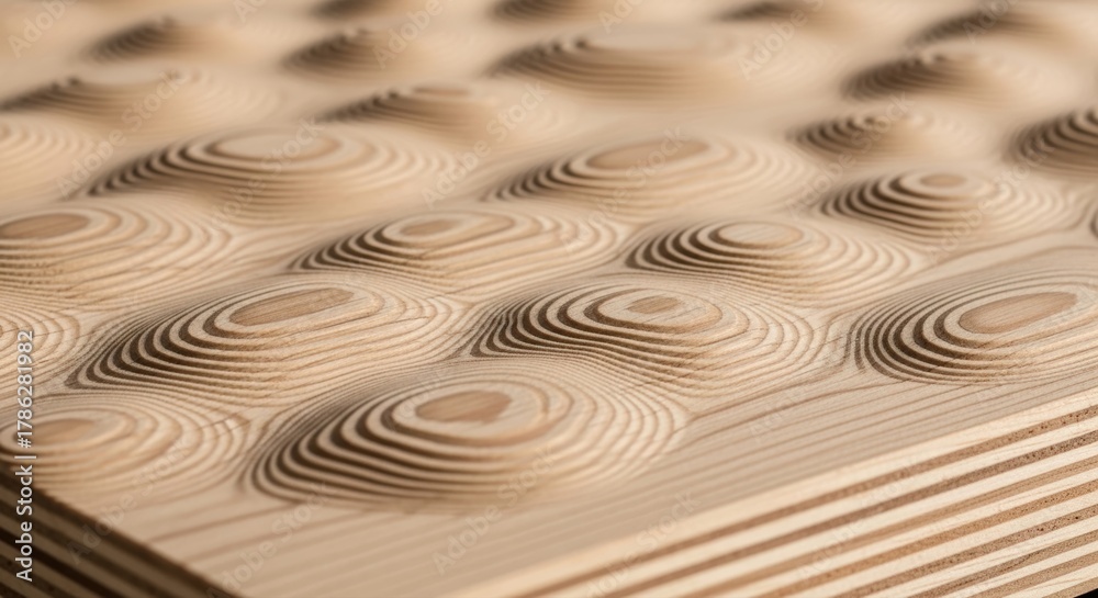 Naklejka premium Abstract textured wooden surface with organic wave patterns and natural grain