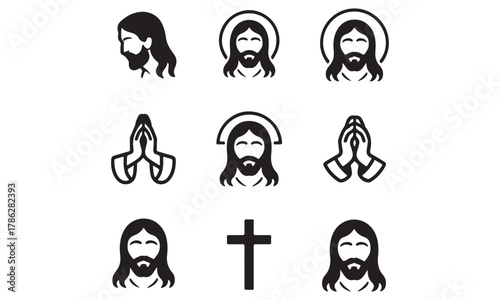 Christianity Symbols and Jesus Christ Icons Collection