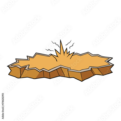 Deep jagged cracks rip through dry ground, splitting the earth like shattered glass. Dust rises from the broken surface, revealing nature’s power, drought scars, and shifting land beneath.