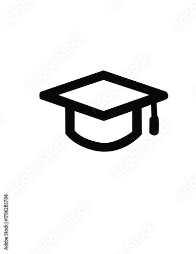 graduation cap on white background