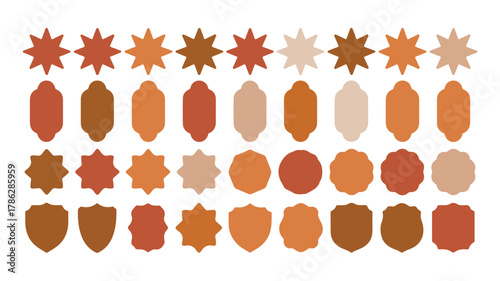 Autumn leaves vector illustration on white background with decorative pattern and vintage design