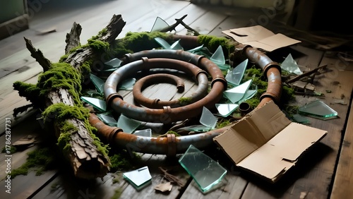 Wallpaper Mural A collection of natural and geometric elements. Torontodigital.ca