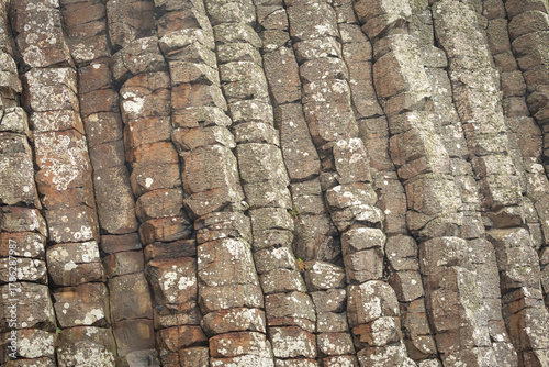 Basalt rock formations at the Giant’s Causeway, Northern Ireland – unique volcanic landscape and coastal geology”