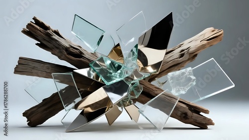 Wallpaper Mural A collection of natural and geometric elements. Torontodigital.ca