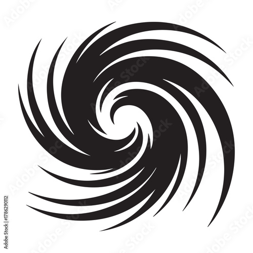 Abstract hurricane swirl isolated on white background, a powerful and dynamic illustration